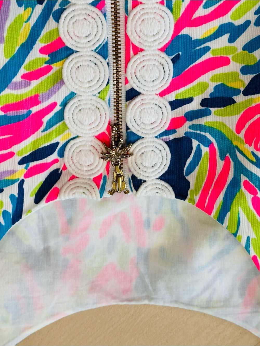Lilly Pulitzer Cathy Shift Dress Sz 14 Indigo Palm Reader print out Resort wear - Picture 10 of 12